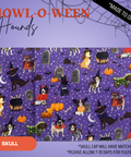 Howl-O-Ween Hounds  - Scrub Cap - rae & grace - Skull Cap - Made to order Please allow 7-10 days for fulfillment.