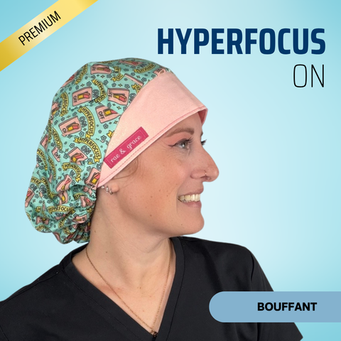 Hyperfocus On - Scrub Cap - rae & grace - Bouffant