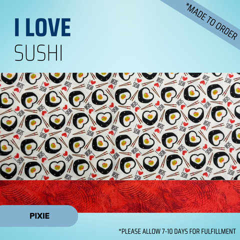 I Love Sushi - Scrub Cap - rae & grace - Pixie - *Made to order