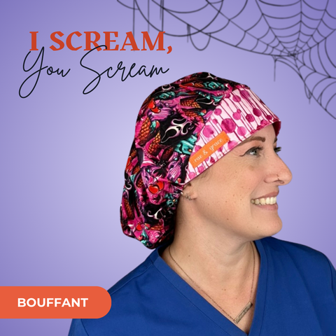 I Scream, You Scream - Scrub Cap - rae & grace - Bouffant