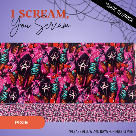 I Scream, You Scream - Scrub Cap - rae & grace - Pixie - Made to order Please allow 7-10 days for fulfillment.