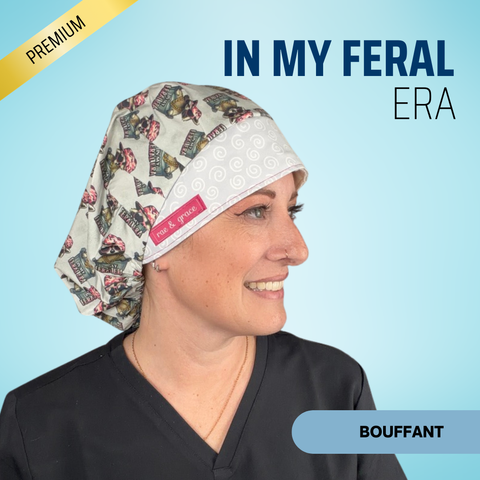 In My Feral Era - Scrub Cap - rae & grace - Bouffant