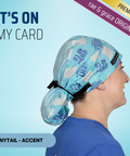 Its On My Card - Scrub Cap - rae & grace - Ponytail - Accent Top