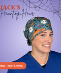 Jack’S Haunting Hour  - Scrub Cap - rae & grace - Euro - Matching Top