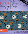 Jack’S Haunting Hour  - Scrub Cap - rae & grace - Skull Cap - Made to order Please allow 7-10 days for fulfillment.