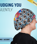 Judging You Silently - Scrub Cap - rae & grace - Euro - Accent Top