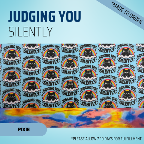 Judging You Silently - Scrub Cap - rae & grace - Pixie - *Made to order
