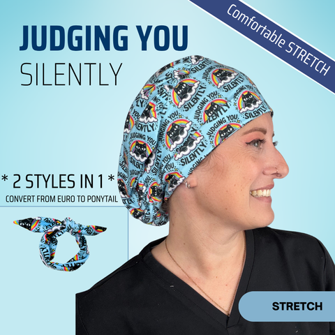 Judding You Silently - Scrub Cap - rae & grace - Stretch