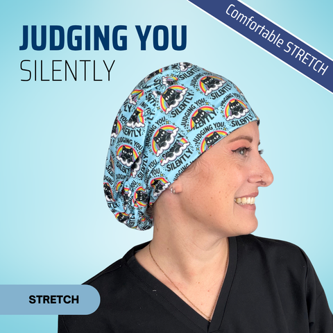 Judding You Silently - Scrub Cap - rae & grace - Skull Cap - *Made to order