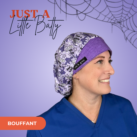 Just A Little Batty - Scrub Cap - rae & grace - Bouffant