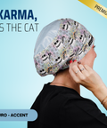 Karma Is The Cat - Scrub Cap - rae & grace - Euro - Accent Top