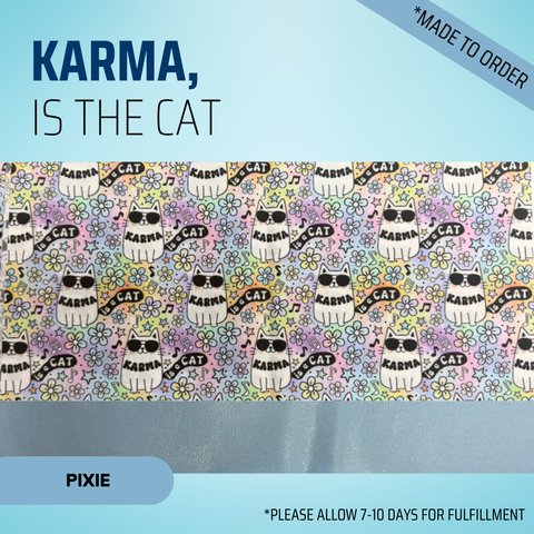Karma Is The Cat - Scrub Cap - rae & grace - Pixie - *Made to order