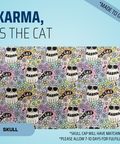 Karma Is The Cat - Scrub Cap - rae & grace - Skull Cap - *Made to order