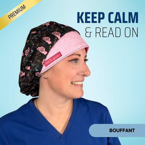 Keep Calm & Read On - Scrub Cap - rae & grace - Bouffant
