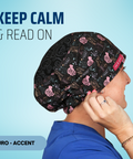 Keep Calm And Read On - Scrub Cap - rae & grace - Euro - Accent Top