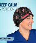 Keep Calm & Read On - Scrub Cap - rae & grace - Euro - Matching Top