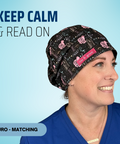 Keep Calm And Read On - Scrub Cap - rae & grace - Euro - Matching Top