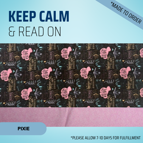 Keep Calm & Read On - Scrub Cap - rae & grace - Pixie - *Made to order