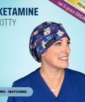 Ketamine Kitty - Scrub Cap - rae & grace - Euro - Matching Top