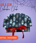 Killer Labubu Club - Scrub Cap - rae & grace - Ponytail - Matching Top