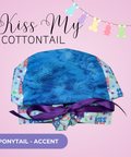 Kiss My Cottontail - Scrub Cap - rae & grace - Ponytail - Accent Top