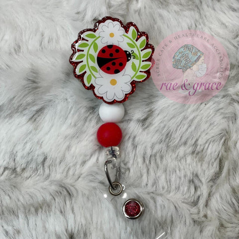 Lady Bug Daisies - Badge Reel