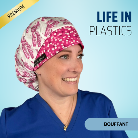 Life In Plastics, Its Fantastic - Scrub Cap - rae & grace - Bouffant