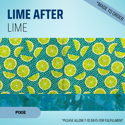 Lime After Lime - Scrub Cap - rae & grace - Pixie - Made to order Please allow 7-10 days for fulfillment.