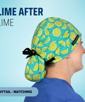 Lime After Lime - Scrub Cap - rae & grace - Ponytail - Matching Top