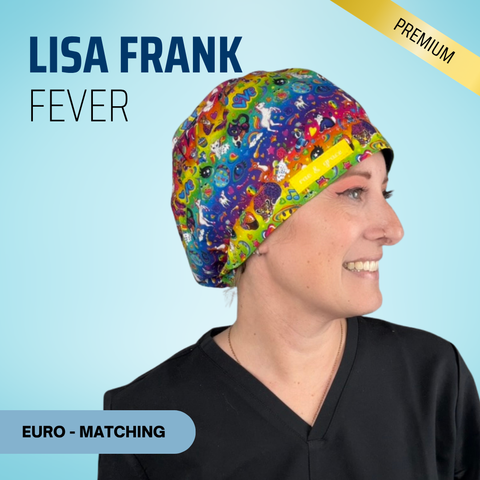 Lisa Frank Fever - Scrub Cap - rae & grace - Euro - Matching Top