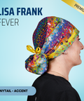 Lisa Frank Fever - Scrub Cap - rae & grace - Ponytail - Accent Top