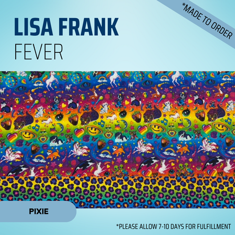 Lisa Frank Fever - Scrub Cap - rae & grace - Pixie - Made to order Please allow 7-10 days for fulfillment.