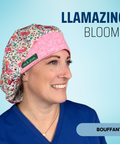 Llamazing Blooms - Scrub Cap - rae & grace - Bouffant