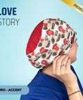 Love Story - Scrub Cap - rae & grace - Euro - Accent Top