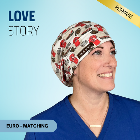 Love Story - Scrub Cap - rae & grace - Euro - Matching Top