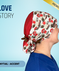Love Story - Scrub Cap - rae & grace - Ponytail - Accent Top