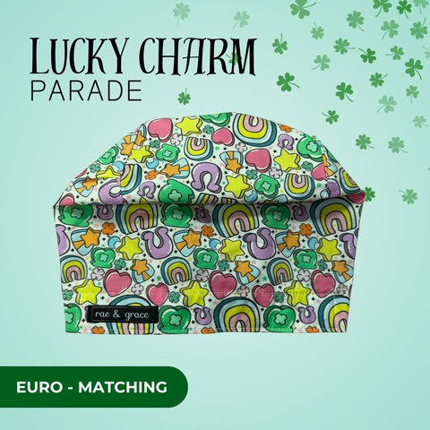 Lucky Charm Parade - Scrub Cap - rae & grace - Euro - Matching Top