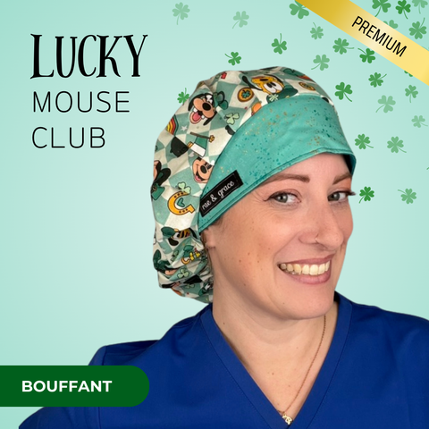 Lucky Mouse Club - Scrub Cap - rae & grace - Bouffant