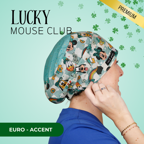 Lucky Mouse Club - Scrub Cap - rae & grace - Euro - Accent Top