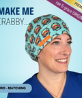 Make Me Crabby Get The Stabby - Scrub Cap - rae & grace - Euro - Matching Top