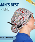 Man's Best Friend - Scrub Cap - rae & grace - Ponytail - Matching Top