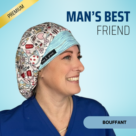 Man's Best Friend - Scrub Cap - rae & grace - Bouffant