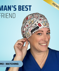Man's Best Friend - Scrub Cap - rae & grace - Euro - Matching Top