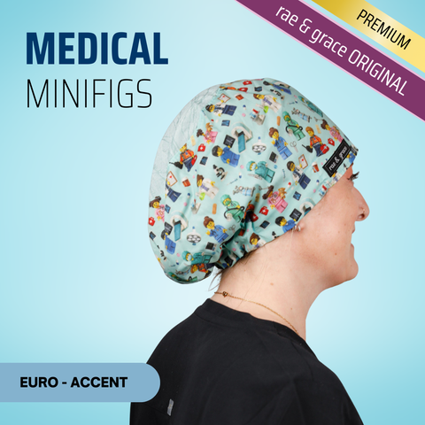 Medical Minifigs - Scrub Cap - rae & grace - Euro - Accent Top