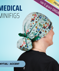 Medical Minifigs - Scrub Cap - rae & grace - Ponytail - Accent Top