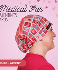 Medical Pun Valentines Cards - Scrub Cap - rae & grace - Euro - Accent Top
