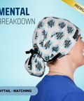Mental Breakdown - Scrub Cap - rae & grace - Ponytail - Matching Top