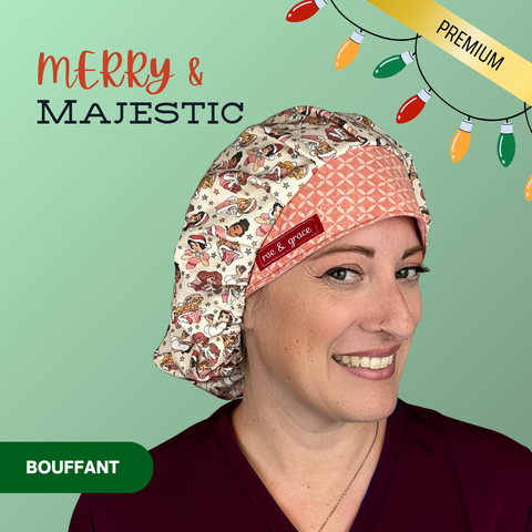 Merry & Majestic - Scrub Cap - rae & grace - Bouffant