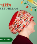 Merry Fetchmas - Scrub Cap - rae & grace - Euro - Accent Top