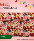 Merry Fetchmas - Scrub Cap - rae & grace - Skull Cap - Made to order Please allow 7-10 days for fulfillment.